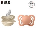 BIBS COUTURE 2-PACK VANILLA & PEACH S Smoczek ortodontyczny silikonowy