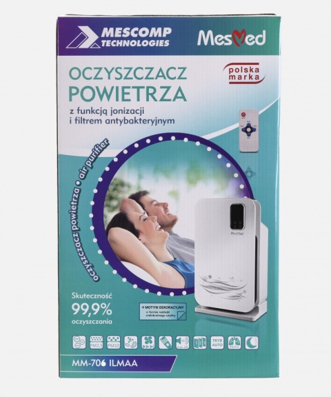 MesMed MM706 Ilmaa Oczyszczacz powietrza z funkcją jonizacji i filtrem antybakteryjnym