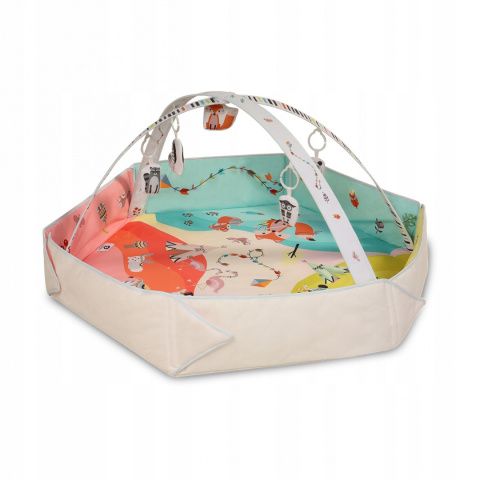 JENNY 130x130cm Lionelo Duża mata edukacyjna interaktywna Multicolor