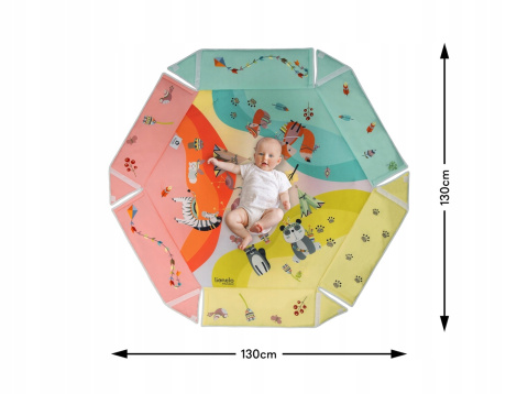 JENNY 130x130cm Lionelo Duża mata edukacyjna interaktywna Multicolor