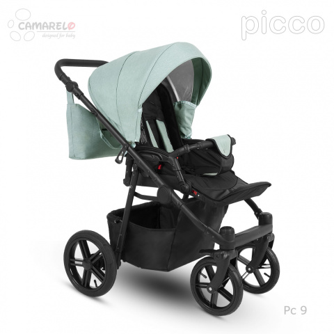 PICCO 3w1 Camarelo lekki wózek wielofunkcyjny do 22 kg, waży tylko 11,9 kg + fotelik KITE 0-13kg Polski Produkt kolor - 09