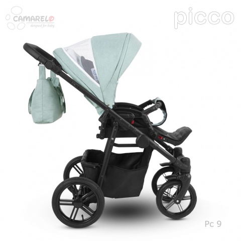 PICCO 3w1 Camarelo lekki wózek wielofunkcyjny do 22 kg, waży tylko 11,9 kg + fotelik KITE 0-13kg Polski Produkt kolor - 09