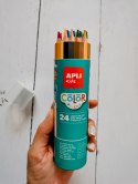 Kredki ołówkowe w tubie Apli Kids - 24 kolory