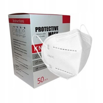 50 x MASKA KN95 MASECZKA OCHRONNA FFP2 BOX 50szt