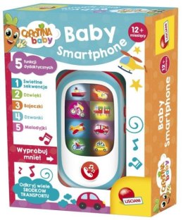 Carotina baby Smartfon telefon z 5 funkcjami dydaktycznymi 55777 LISCIANI