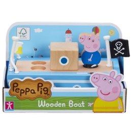 PROMO Peppa Pig - Drewniana łódka z figurką Świnka Peppa 07209