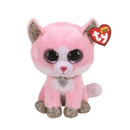 Maskotka pluszak TY BEANIE BOOS FIONA różowy kot z brokatem 15cm 36366