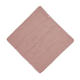 Jollein - ręcznik kąpielowy z kapturem 75 x 75 cm MUSLIN Rosewood