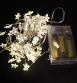 Lampki Led Druciki gwiazdki dekoracyjne 20LED na baterie ciepły biały