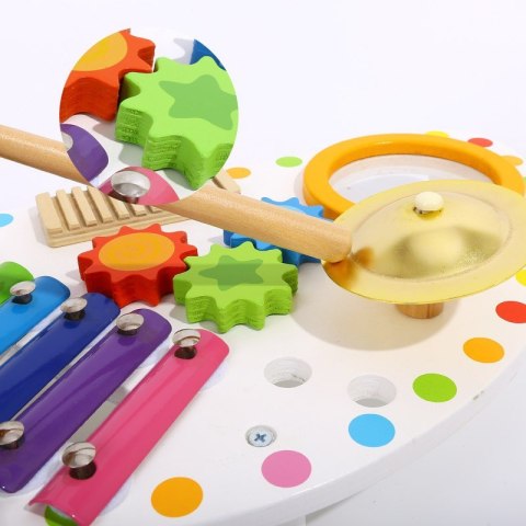 TOOKY TOY Wielofunkcyjny Instrument Centrum Muzyczne Ksylofon Zębatki Tarka Bębenek Talerz Pałeczki