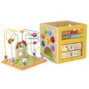 VIGA Activity Box Drewniane Edukacyjne Centrum Gier 5w1 kostka