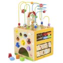 VIGA Activity Box Drewniane Edukacyjne Centrum Gier 5w1 kostka