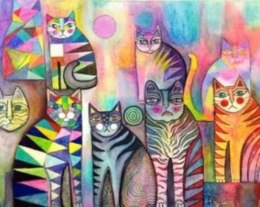 Malowanie po numerach Koty 40 x 50 5555