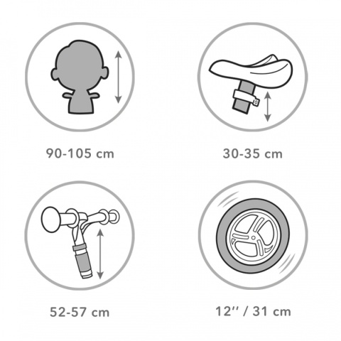 Rowerek biegowy FORCE mint vintage kidwell