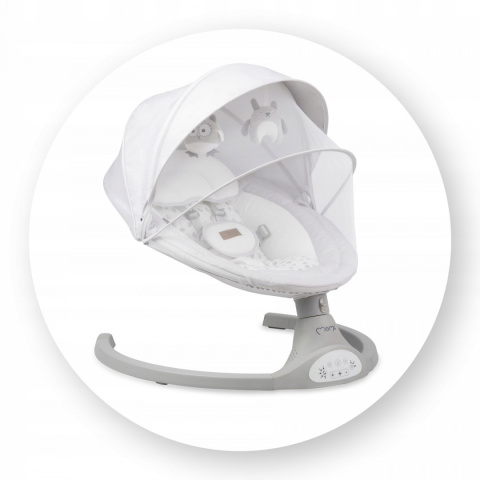 MoMi LAMI bujaczek elektryczny leżaczek - jasnoszary