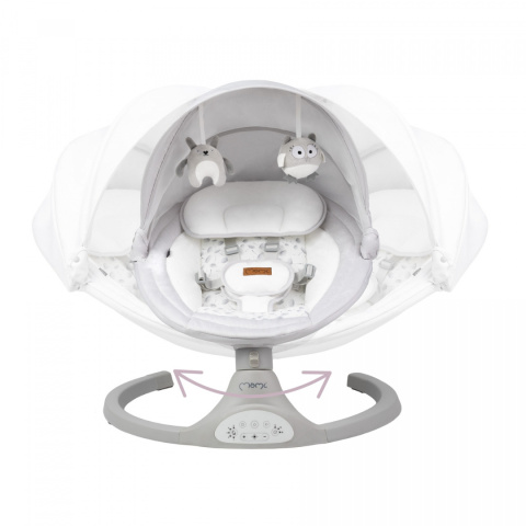 MoMi LAMI bujaczek elektryczny leżaczek - jasnoszary