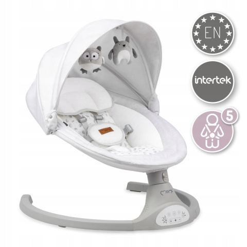 MoMi LAMI bujaczek elektryczny leżaczek - jasnoszary
