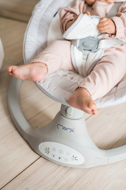 MoMi LAMI bujaczek elektryczny leżaczek - jasnoszary