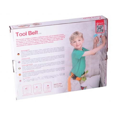 CLASSIC WORLD Drewniane Narzędzia Zestaw Majsterkowicza Pas + Akc