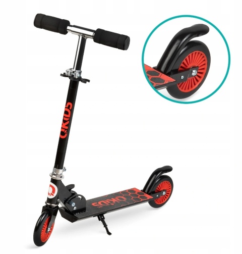 FLO QKids Hulajnoga dwukołowa do 50 kg - czarna