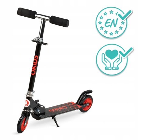 FLO QKids Hulajnoga dwukołowa do 50 kg - czarna