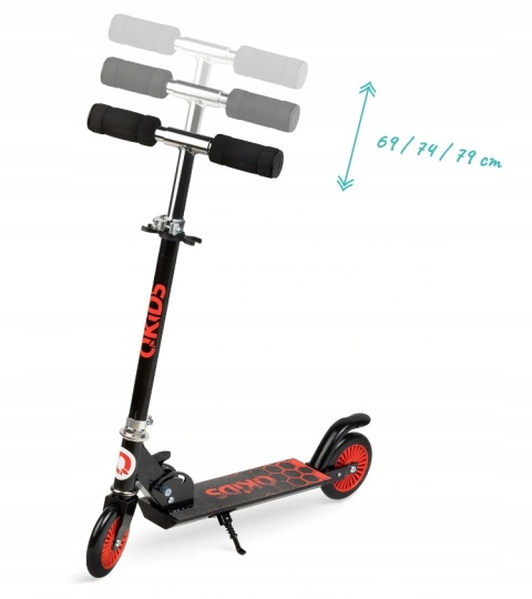 FLO QKids Hulajnoga dwukołowa do 50 kg - czarna