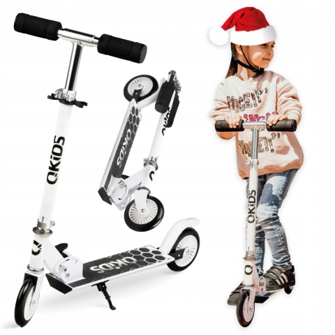 FLO QKids Hulajnoga dwukołowa do 50 kg - biała