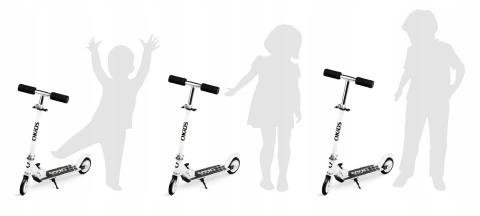 FLO QKids Hulajnoga dwukołowa do 50 kg - biała