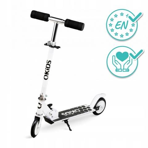 FLO QKids Hulajnoga dwukołowa do 50 kg - biała