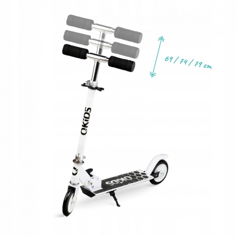 FLO QKids Hulajnoga dwukołowa do 50 kg - biała