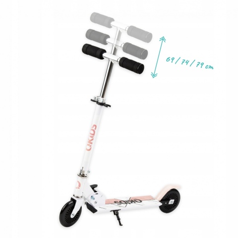 FLO QKids Hulajnoga dwukołowa do 50 kg - różowa