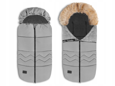 FRODE Lionelo Śpiworek do wózka sanek 90x45 cm - Grey Dove