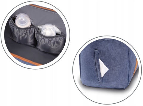 IDA Lionelo Duża uniwersalna torba do wózka - Blue Denim