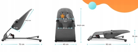 MIMI Kinderkraft Leżaczek bujaczek - Grey