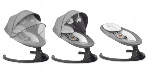 MoMi LAMI bujaczek elektryczny leżaczek - ciemnoszary