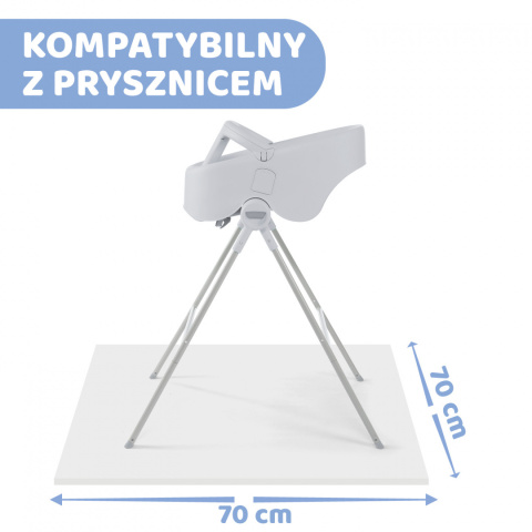 Bubble Nest Chicco stojak kąpielowy wanienka 0-12m - Cool Grey