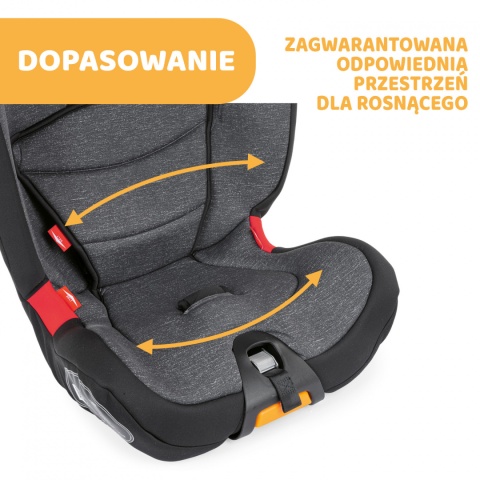 CHICCO GRO-UP fotelik dziecięcy 9-36 kg z regulacją odchylenia - OMBRA