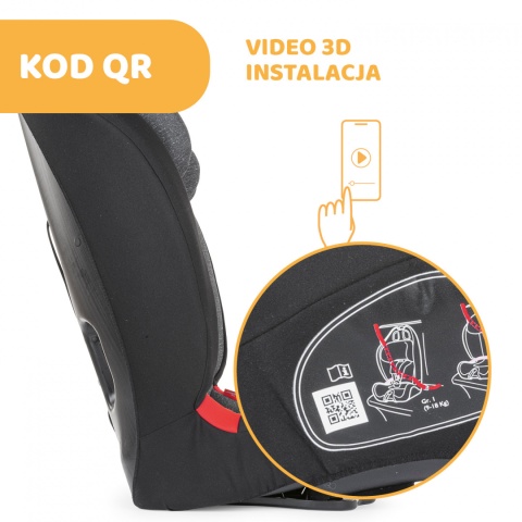 CHICCO GRO-UP fotelik dziecięcy 9-36 kg z regulacją odchylenia - OMBRA