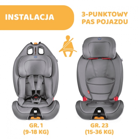 CHICCO GRO-UP fotelik dziecięcy 9-36 kg z regulacją odchylenia - Pearl