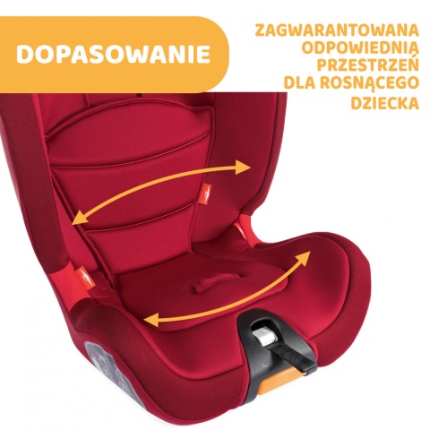 CHICCO GRO-UP fotelik dziecięcy 9-36 kg z regulacją odchylenia - Red Passion