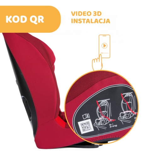 CHICCO GRO-UP fotelik dziecięcy 9-36 kg z regulacją odchylenia - Red Passion