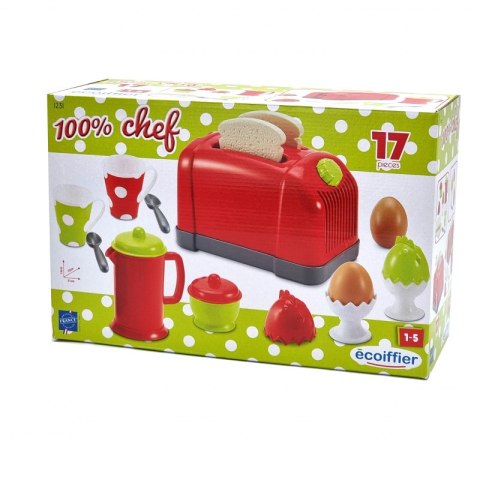 Ecoiffier Zestaw Śniadaniowy z Tosterem 17elem.