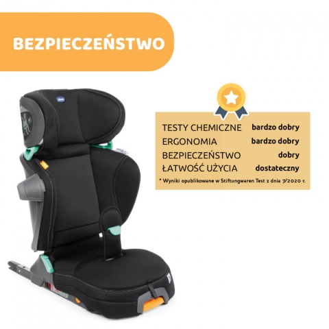 FOLD&GO I-SIZE Chicco 100-150cm 3lata+ fotelik samochodowy - BLACK