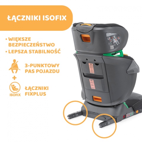 FOLD&GO I-SIZE Chicco 100-150cm 3lata+ fotelik samochodowy - OMBRA