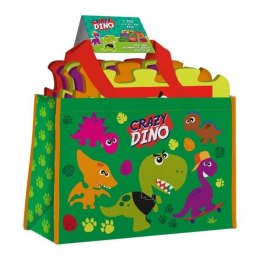 Mata piankowa puzzle w torbie Crazy Dino KL11171