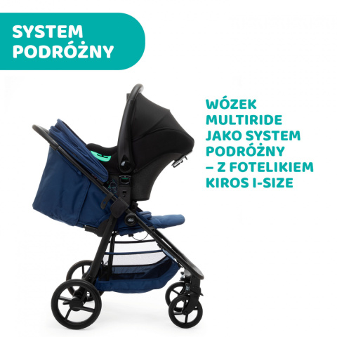 Multiride Chicco 0m+ do 22kg Terenowa spacerówka z gumowymi kółkami - Deep Blue