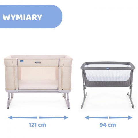 NEXT 2 ME FOREVER Chicco Łóżeczko dostawne 0m+ Next2Me SAND