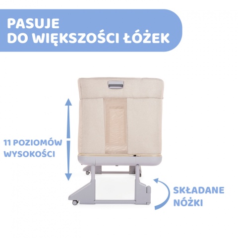 NEXT 2 ME FOREVER Chicco Łóżeczko dostawne 0m+ Next2Me SAND