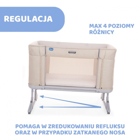 NEXT 2 ME FOREVER Chicco Łóżeczko dostawne 0m+ Next2Me SAND