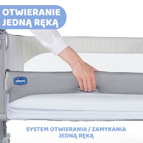 Next2me Magic Chicco 0m+ łóżeczko dostawne - Cool Grey